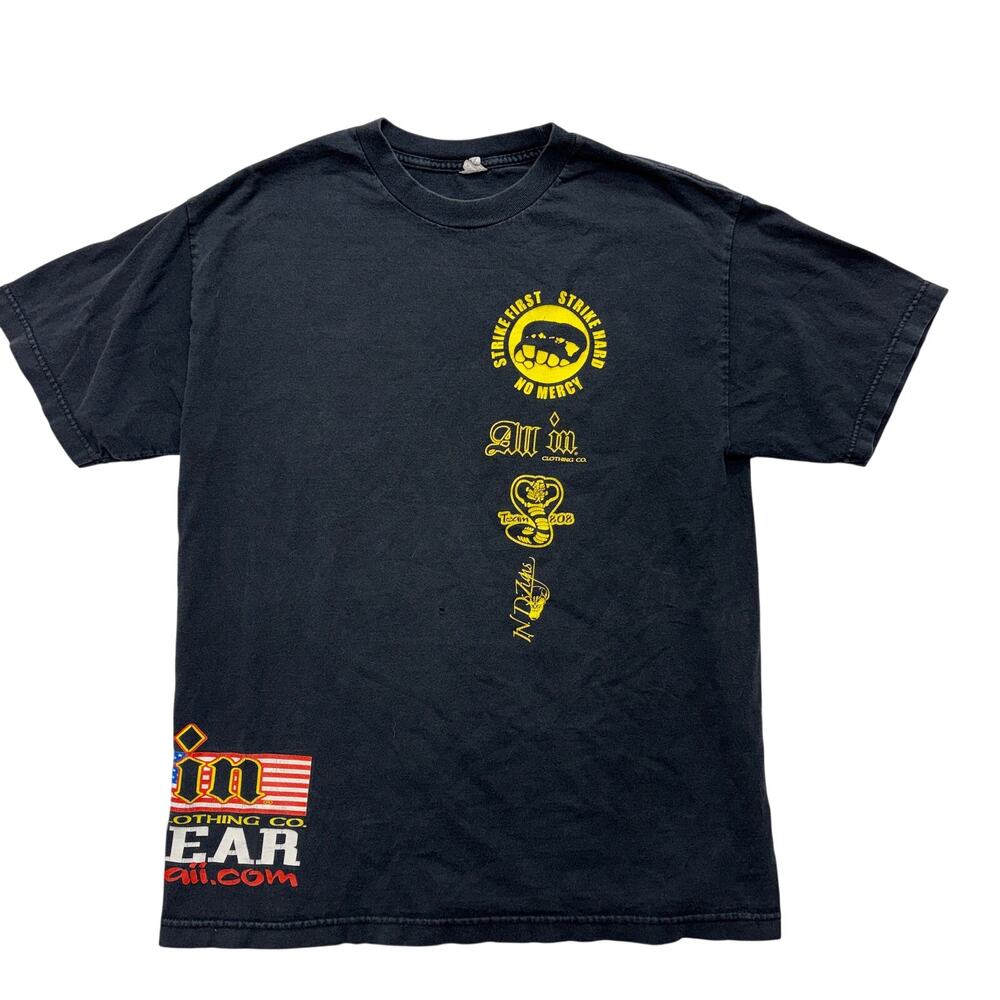 Y2K All In Hawaii MMA Shirt Large Black Fight Cobra Team 808 Martial Arts